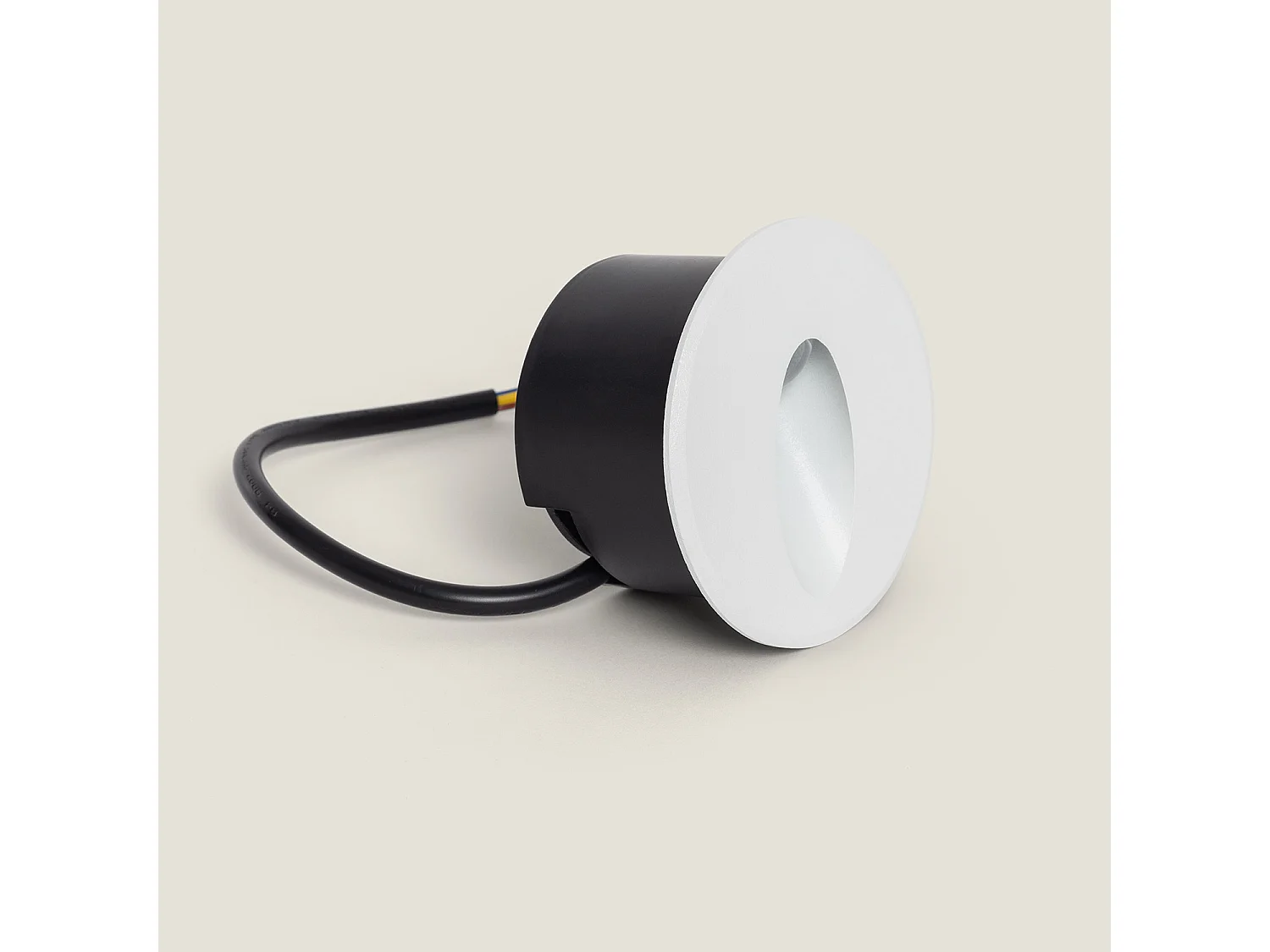 Balise LED Extérieure 3W Encastrable au Mur Ronde Bombée Olite Blanche 4000K Blanc neutre