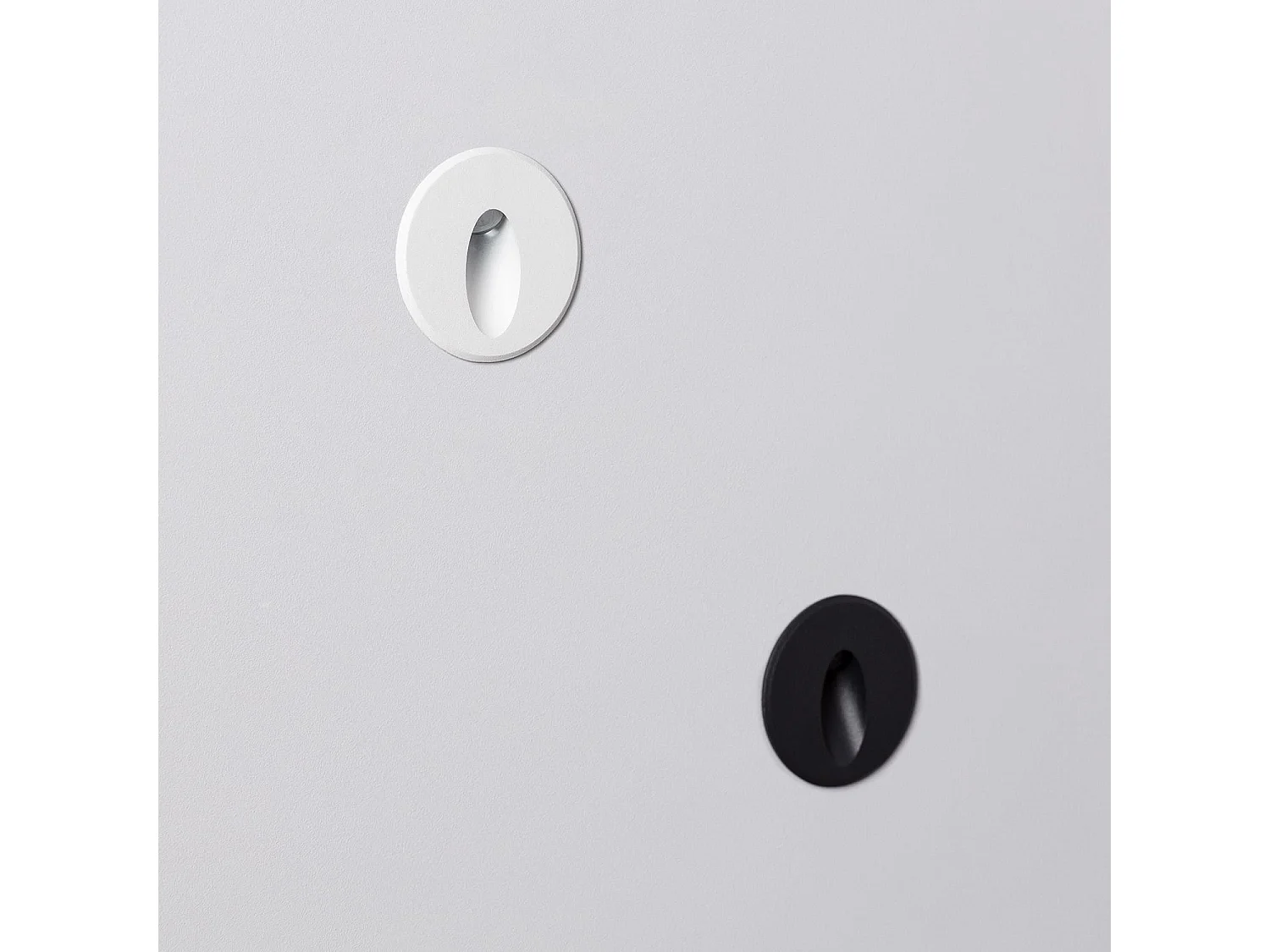 Balise LED Extérieure 3W Encastrable au Mur Ronde Bombée Olite Blanche 4000K Blanc neutre