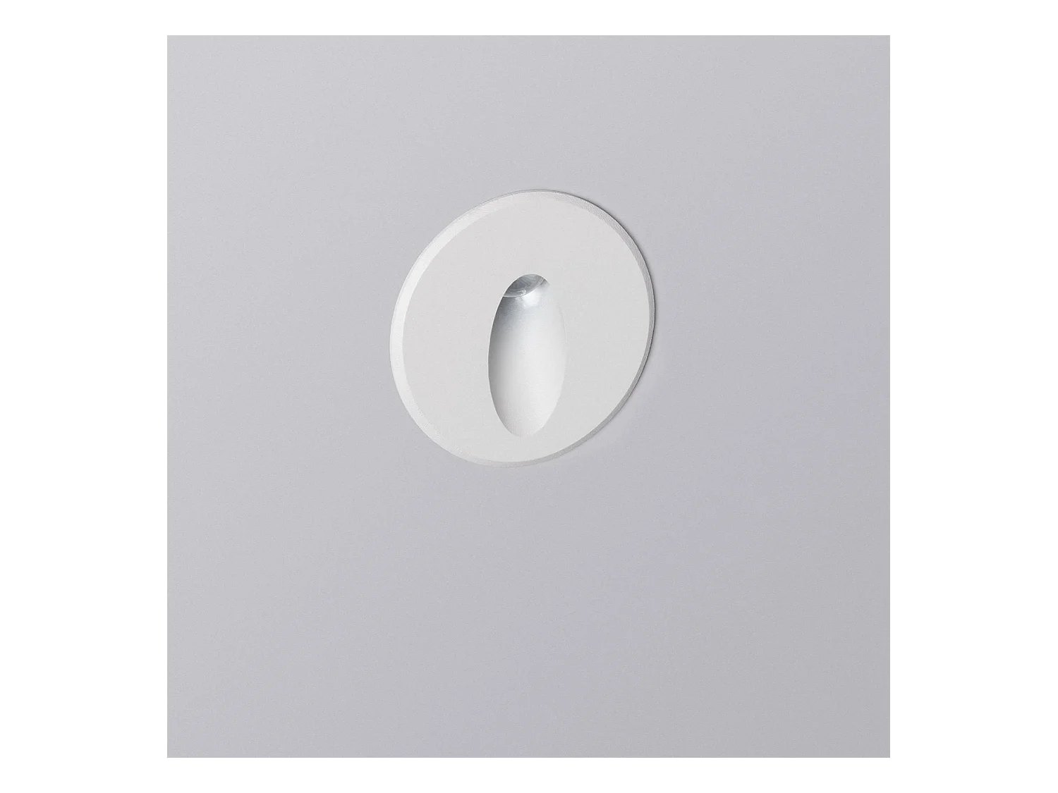 Balise LED Extérieure 3W Encastrable au Mur Ronde Bombée Olite Blanche 4000K Blanc neutre