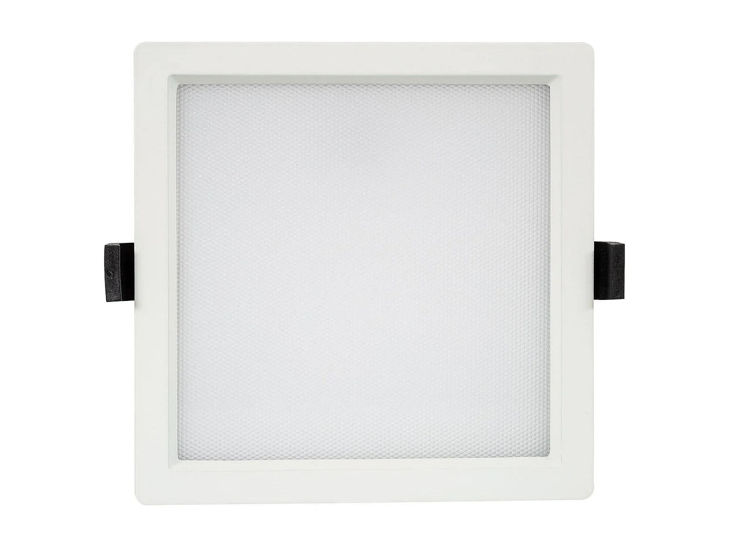 Downlight LED 25W Carré  Aero 130 lm/W Microprismatique  Coupe 165x165 mm 3000K Blanc chaud