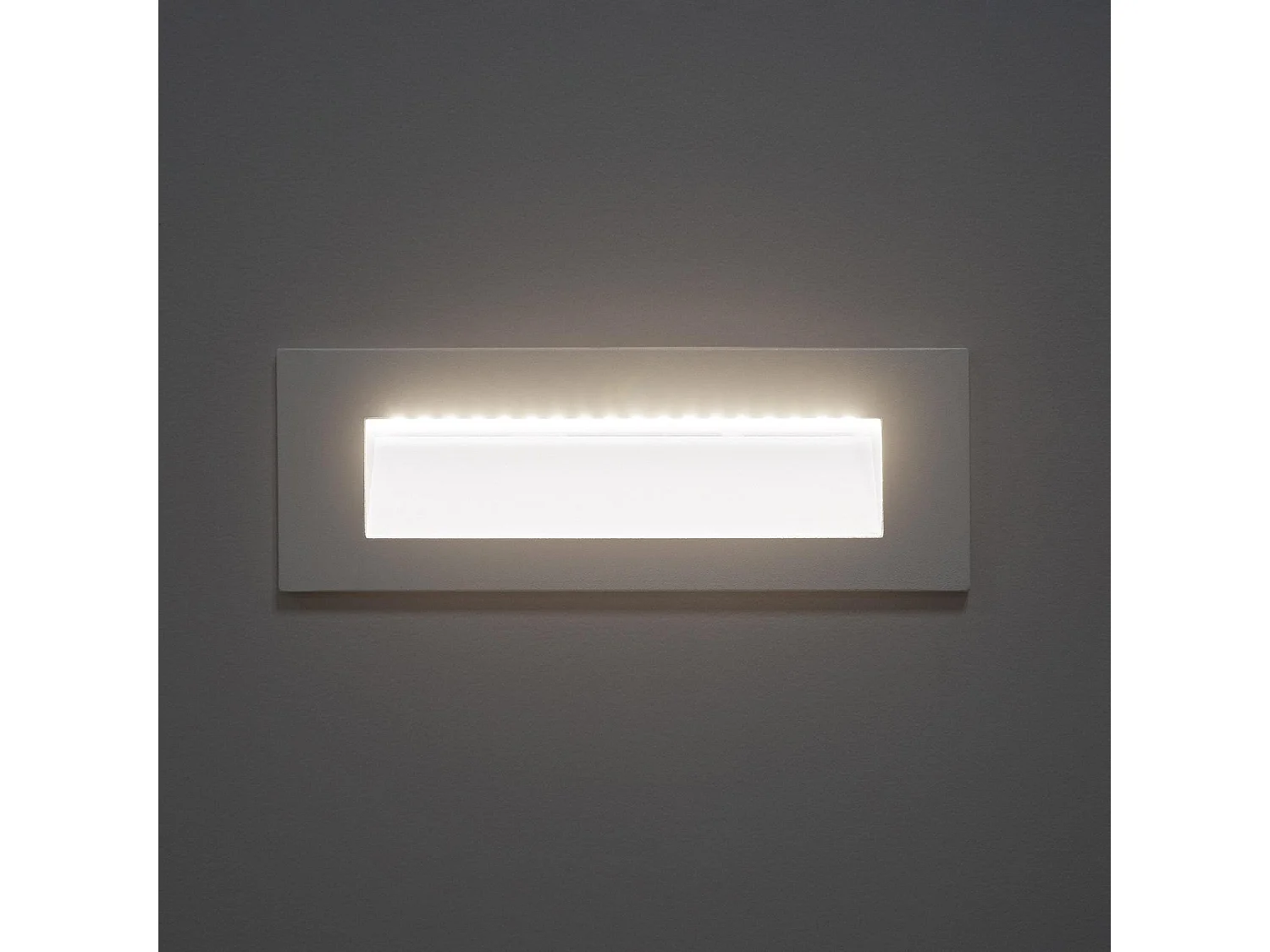 Balise LED Extérieure 6W Encastrable au Mur Rectangulaire Groult Blanche  4000K Blanc neutre