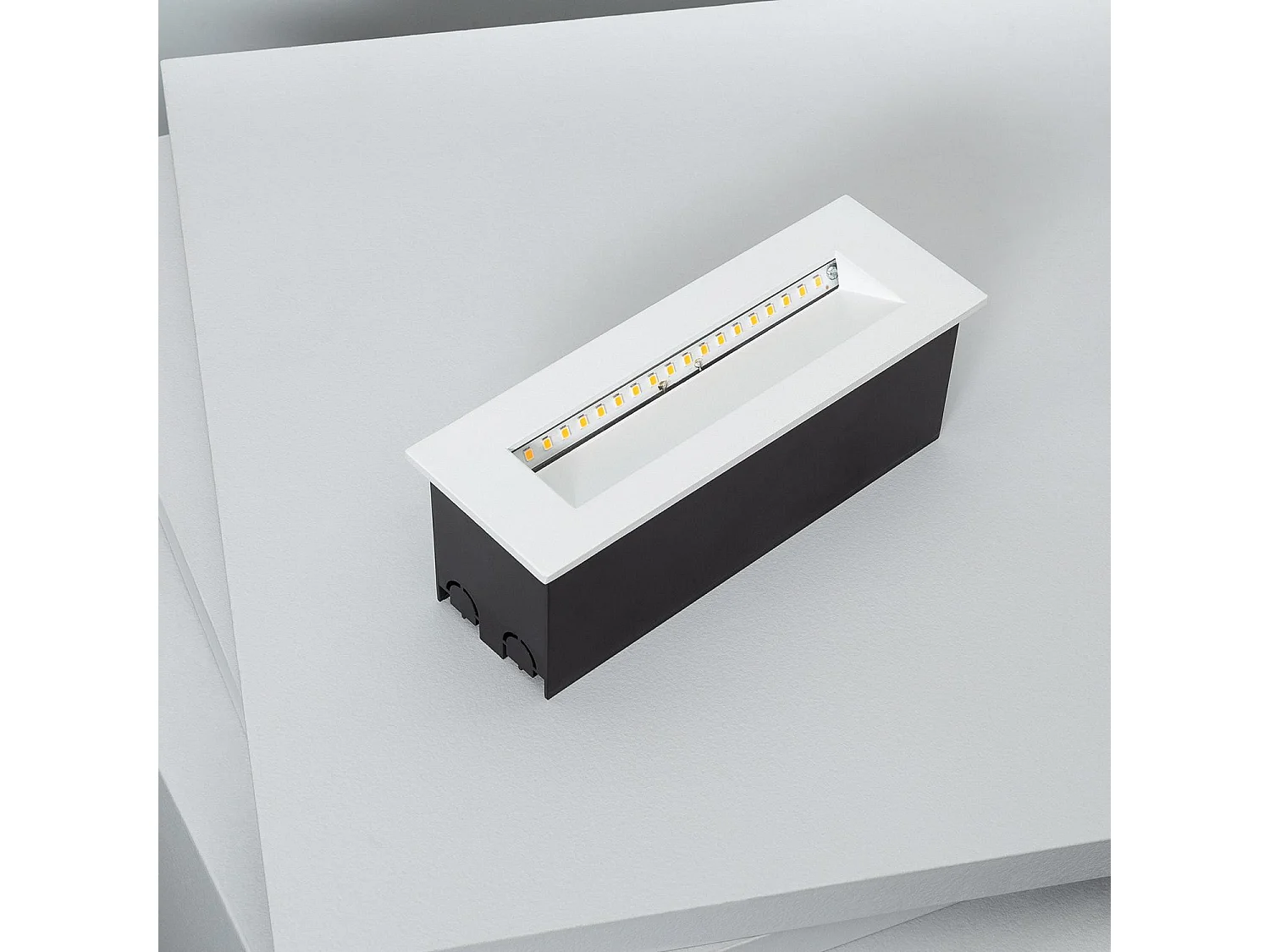 Balise LED Extérieure 6W Encastrable au Mur Rectangulaire Groult Blanche  4000K Blanc neutre