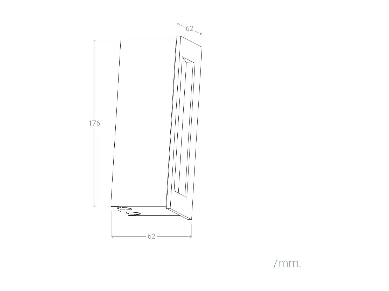Balise LED Extérieure 6W Encastrable au Mur Rectangulaire Groult Blanche  4000K Blanc neutre