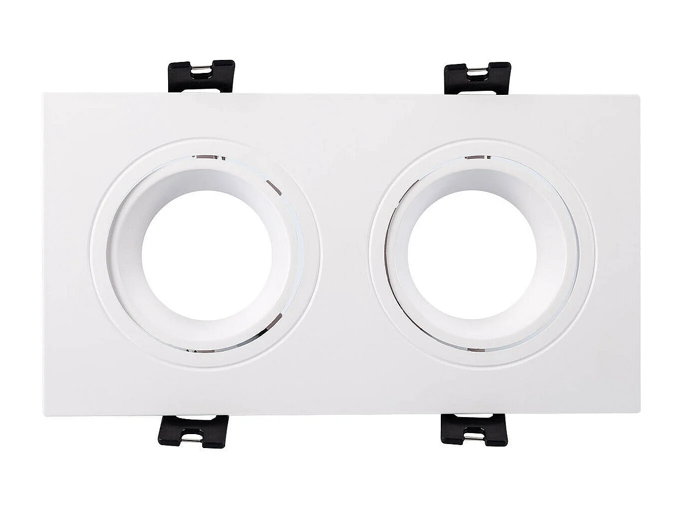 Foco Downlight Cuadrado Basculante GU10 6W Corte 75x150 mm PC No Flicker 3000K Blanco / Negro Blanco Cálido