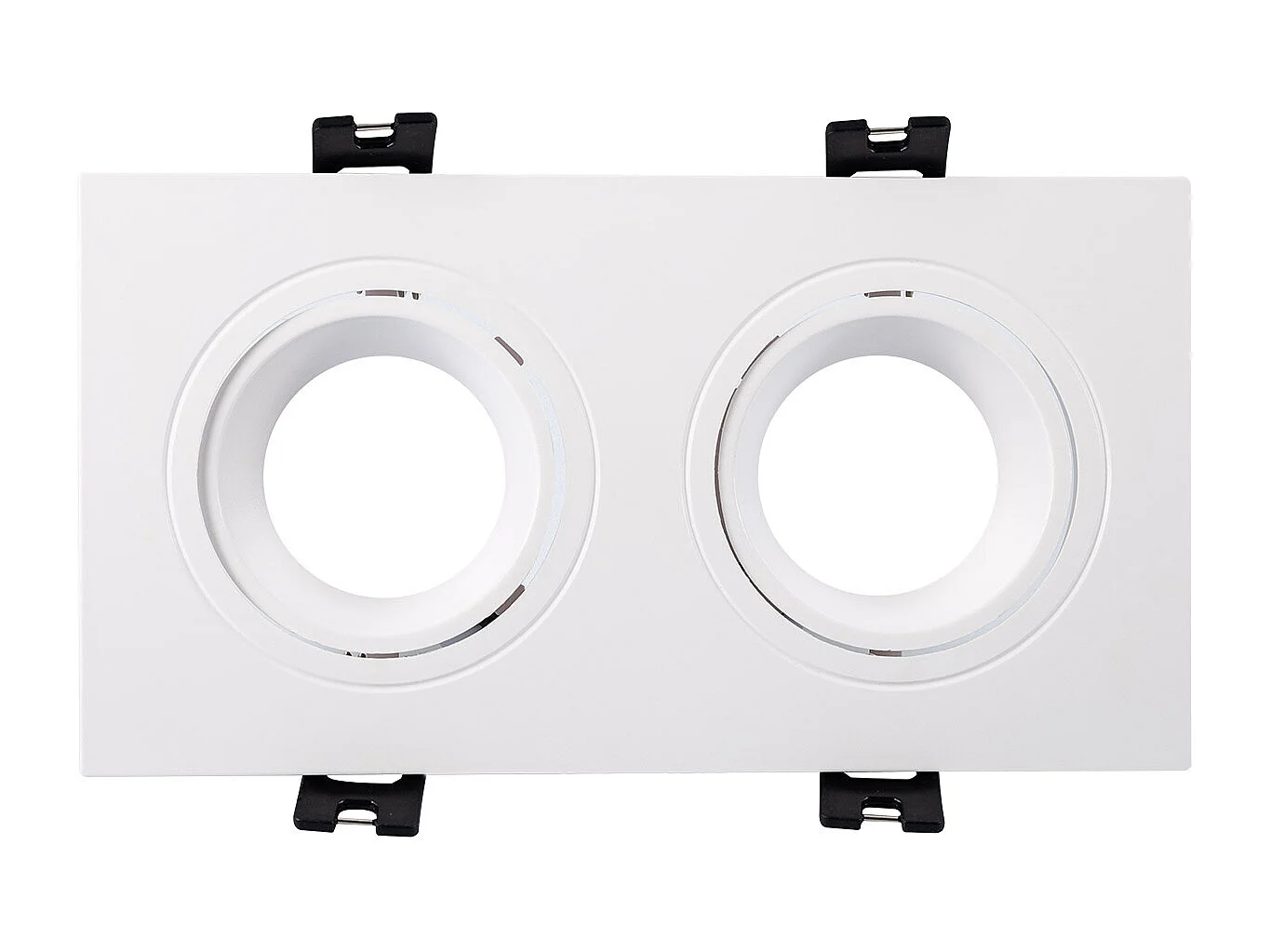 Foco Downlight Cuadrado Basculante GU10 6W Corte 75x150 mm PC No Flicker 3000K Blanco / Negro Blanco Cálido