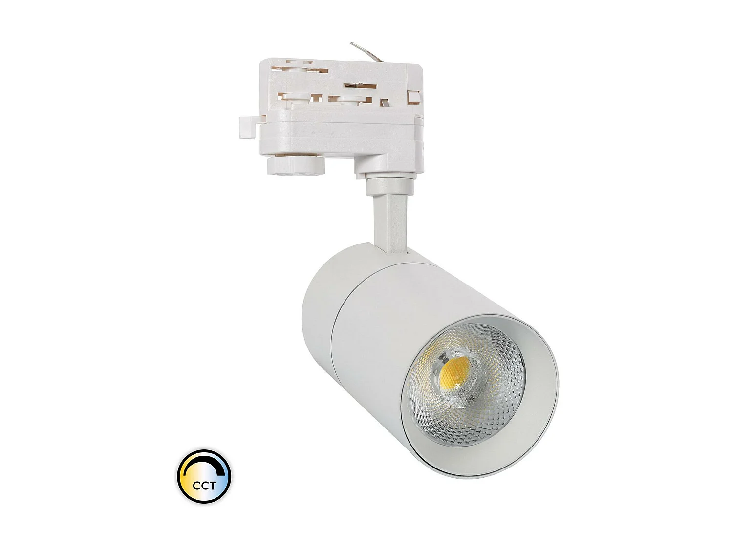 Spot LED sur Rail Triphasé 30W Dimmable Mallet CCT Sélectionnable Blanc