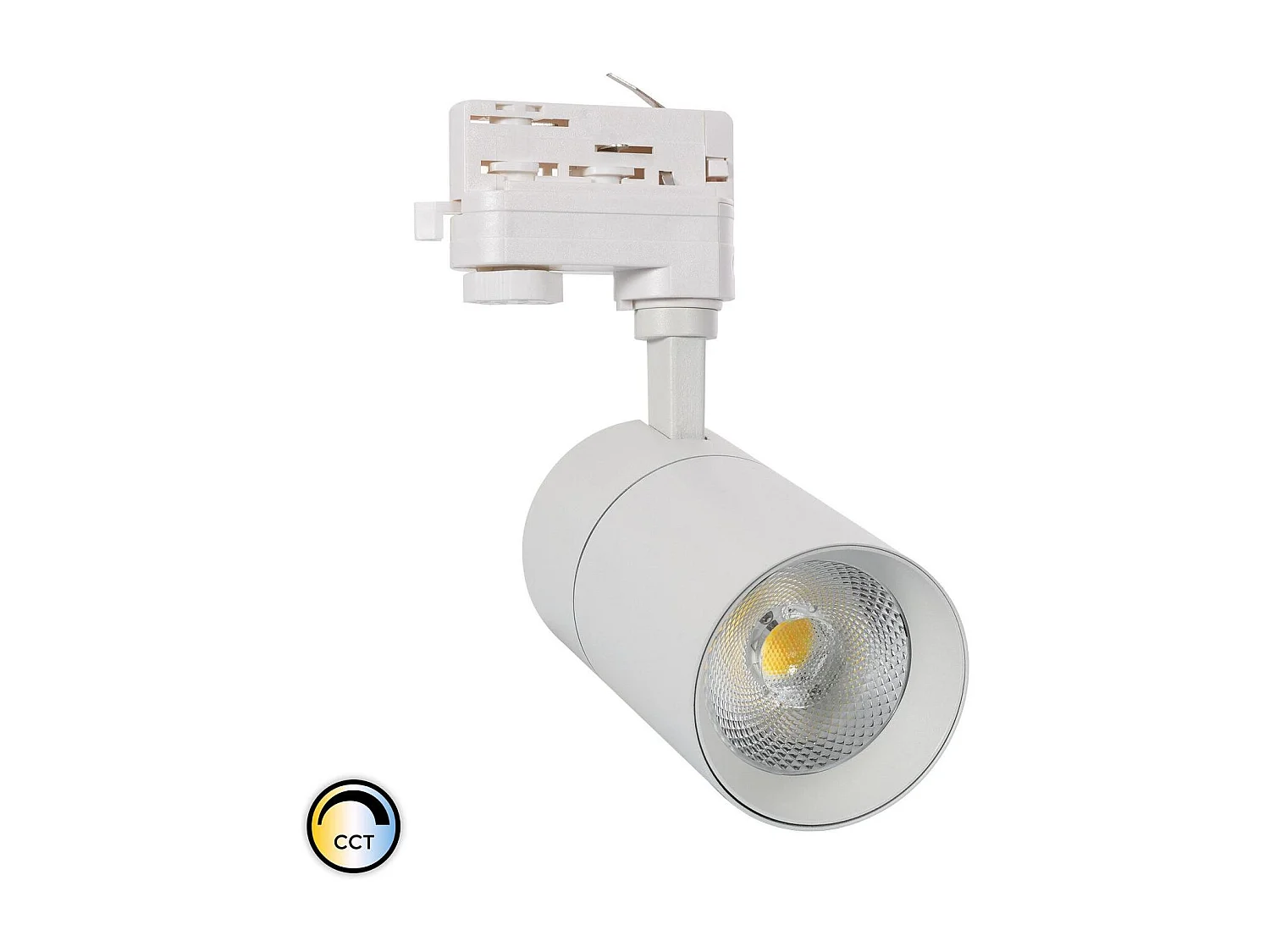Spot LED sur Rail Triphasé 30W Dimmable Mallet CCT Sélectionnable Blanc