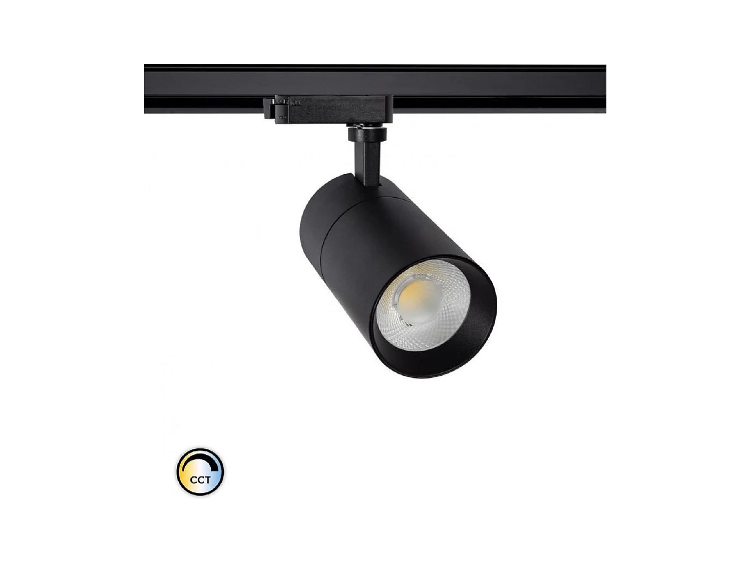 Spot LED sur Rail Monophasé 20W Mallet Dimmable CCT Sélectionnable Blanc