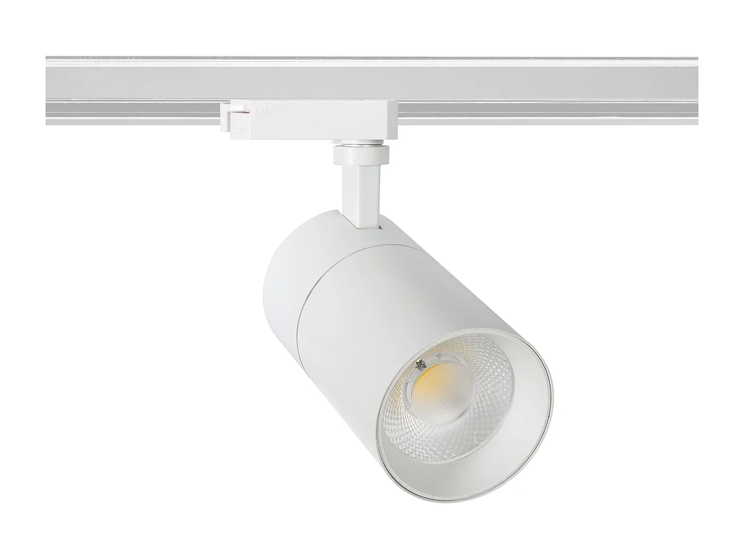 Spot LED sur Rail Monophasé 20W Mallet Dimmable CCT Sélectionnable Blanc