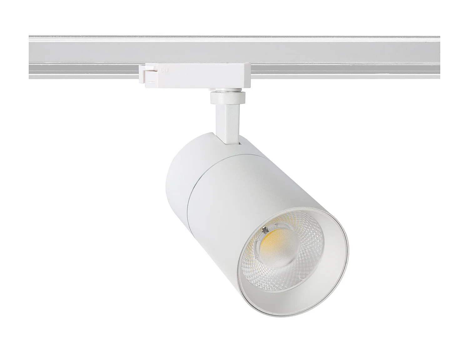 Spot LED sur Rail Monophasé 20W Mallet Dimmable CCT Sélectionnable Blanc