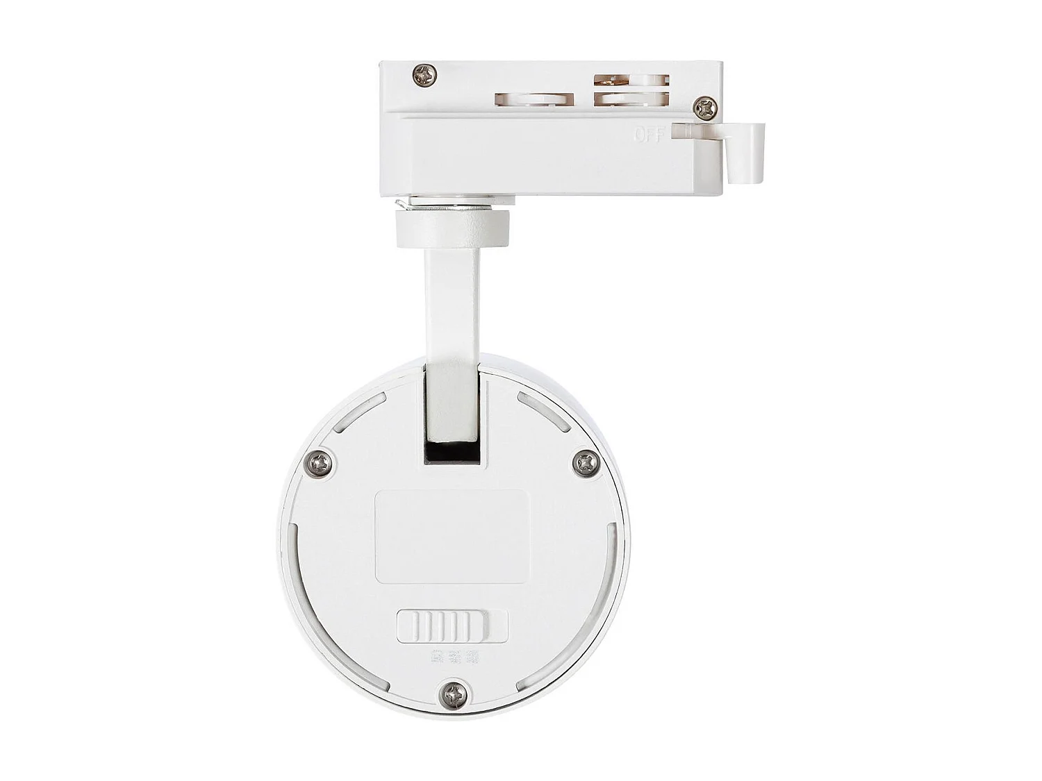 Spot LED sur Rail Monophasé 20W Mallet Dimmable CCT Sélectionnable Blanc
