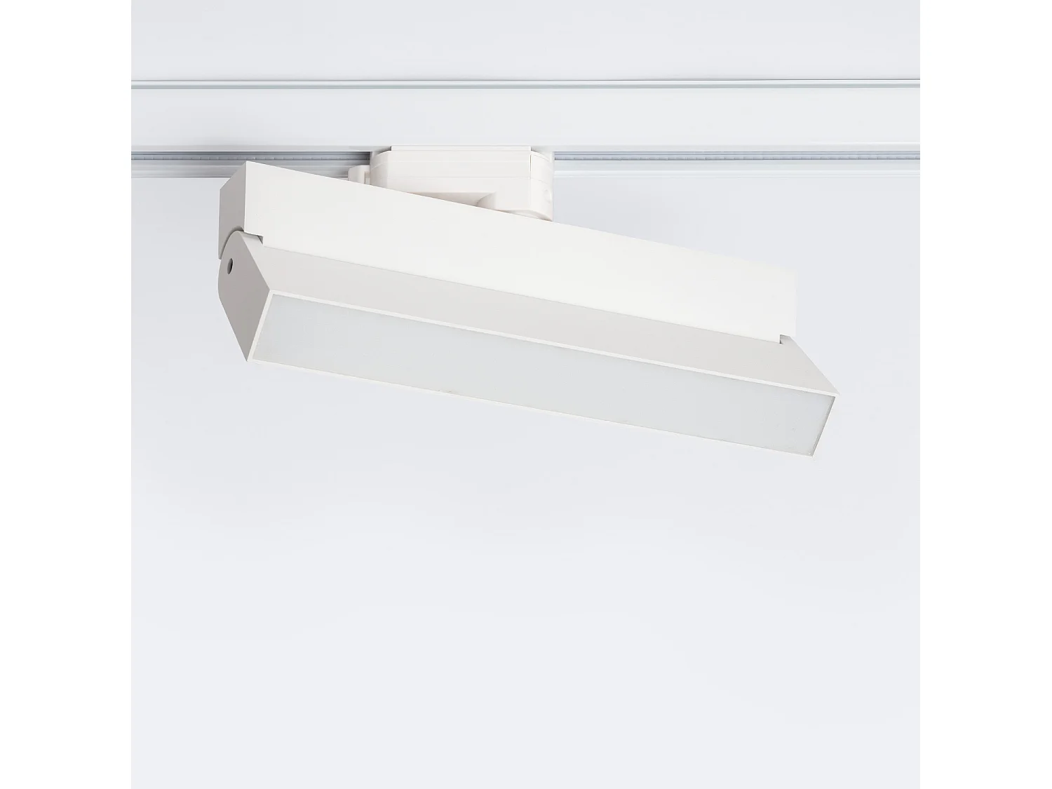 Spot Linéaire LED sur Rail Triphasé 24W CCT Sélectionnable Dimmable Elegant Blanc 3000K - 4000K - 5000K Sélectionnable