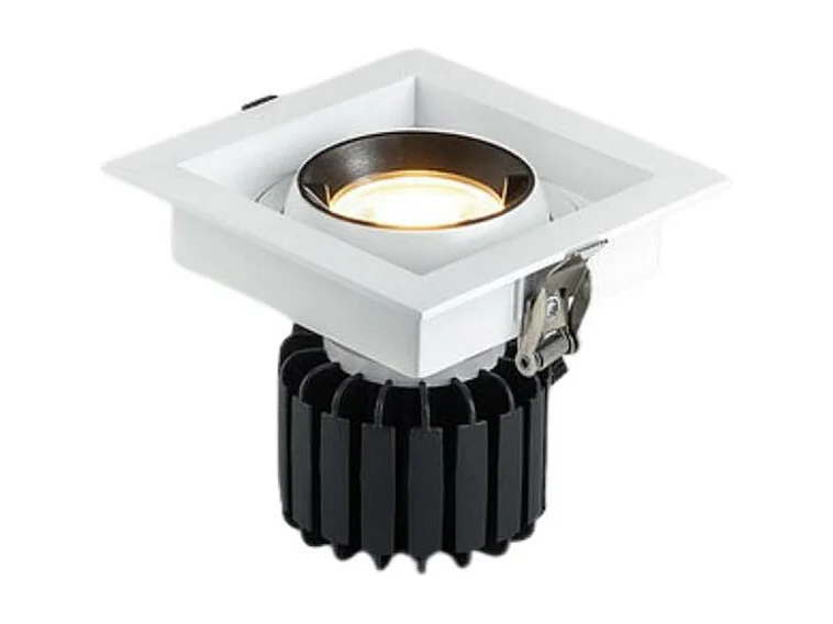 Foco Downlight LED 12W COB Direccionable 360º Cuadrado Corte 100x100 mm CRI90 Expert Color No Flicker No Flicker 3000K Blanco Cálido