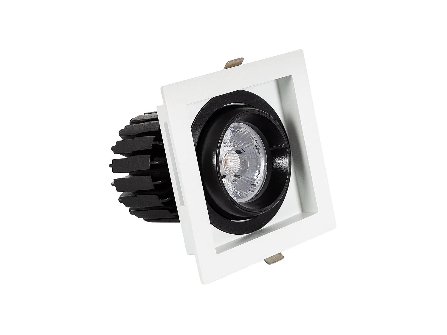 Foco Downlight LED 12W COB Direccionable 360º Cuadrado Corte 100x100 mm CRI90 Expert Color No Flicker No Flicker 3000K Blanco Cálido