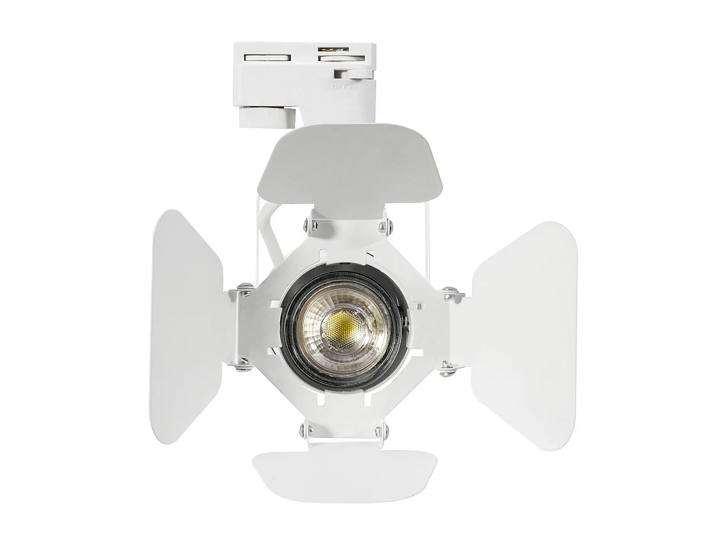 Spot à Douille sur Rail Monophasé Cinema Kurangna pour Ampoule GU10 Blanc