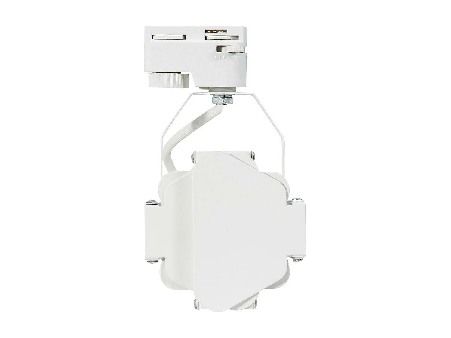 Spot à Douille sur Rail Monophasé Cinema Kurangna pour Ampoule GU10 Blanc