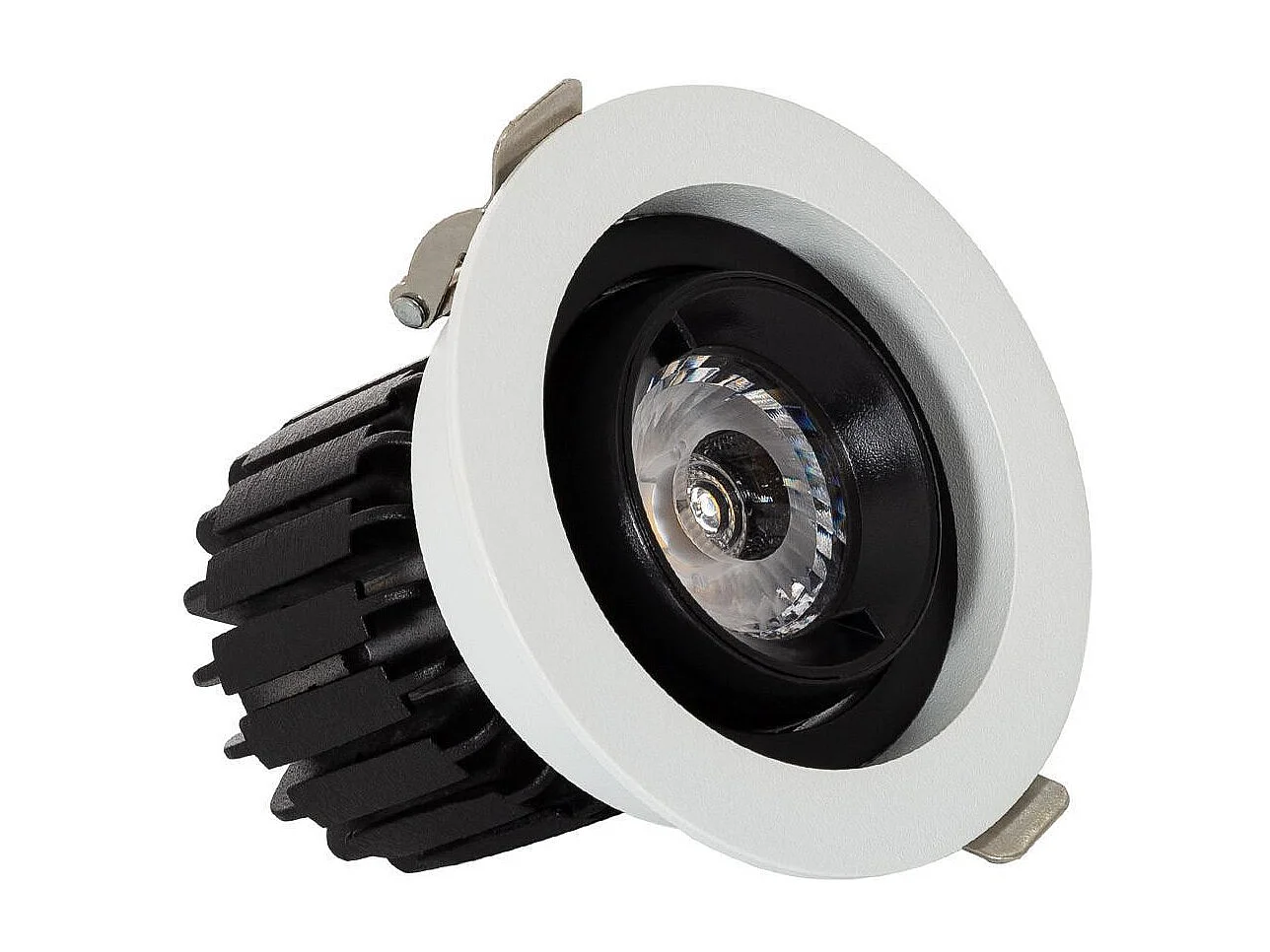 Spot LED Downlight COB Rond Orientable 360º (UGR19) High Lumen CRI90 Expert Color No Flicker 7W Coupe Ø 80mm  No Flicker 2700K Blanc chaud