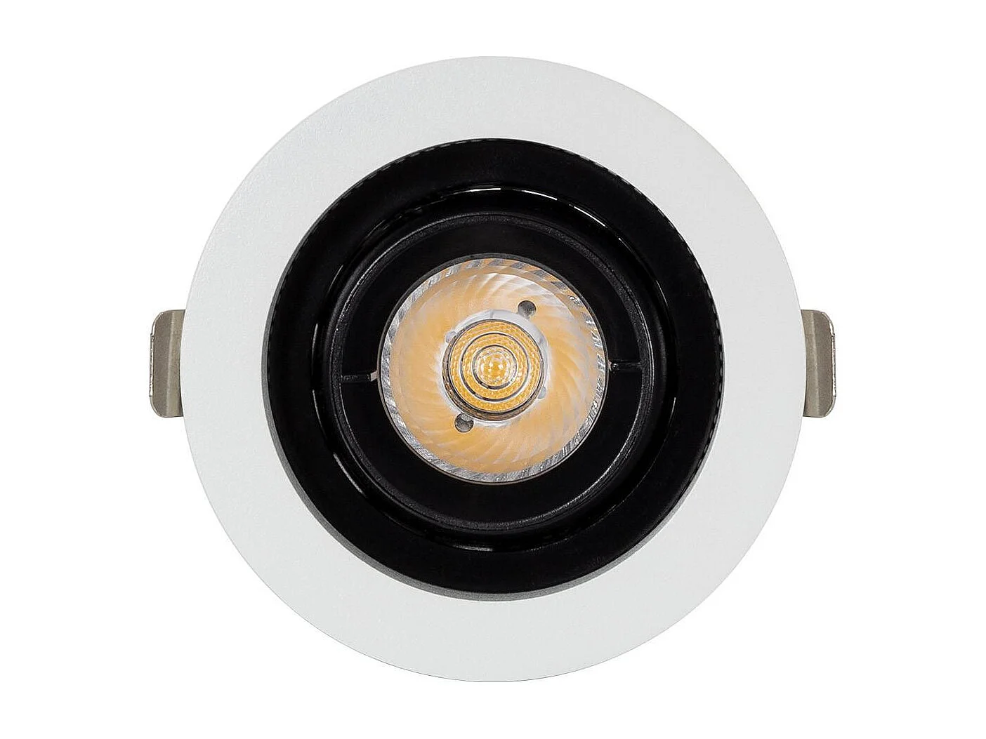 Spot LED Downlight COB Rond Orientable 360º (UGR19) High Lumen CRI90 Expert Color No Flicker 7W Coupe Ø 80mm  No Flicker 2700K Blanc chaud