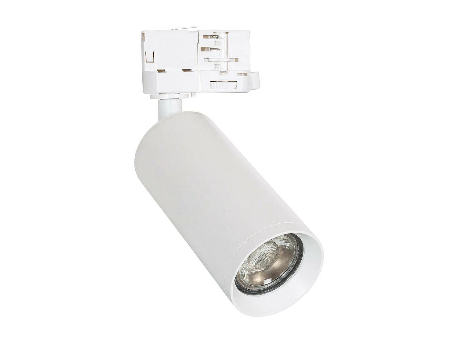Spot à Douille sur Rail Triphasé Quartz pour Ampoule GU10 Blanc