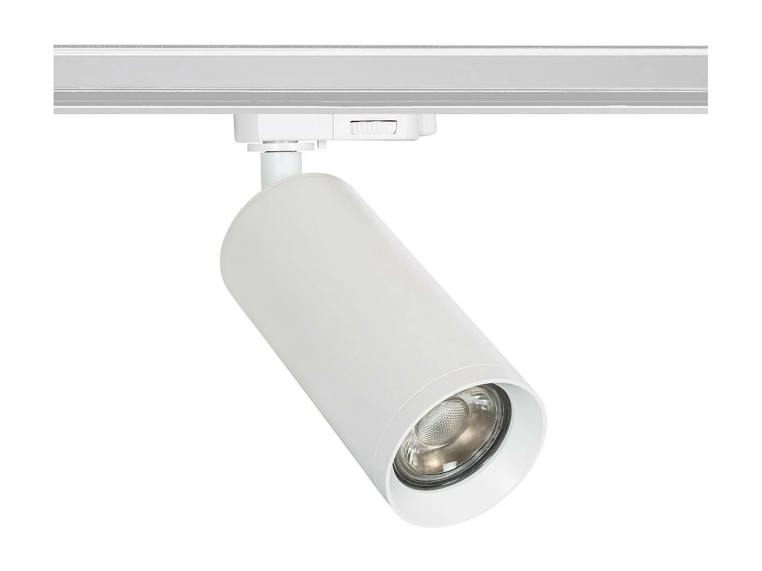 Spot à Douille sur Rail Triphasé Quartz pour Ampoule GU10 Blanc
