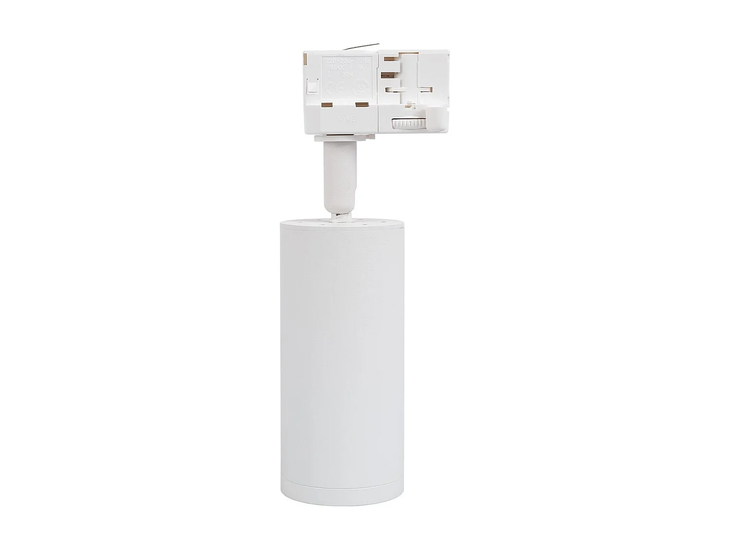Spot à Douille sur Rail Triphasé Quartz pour Ampoule GU10 Blanc