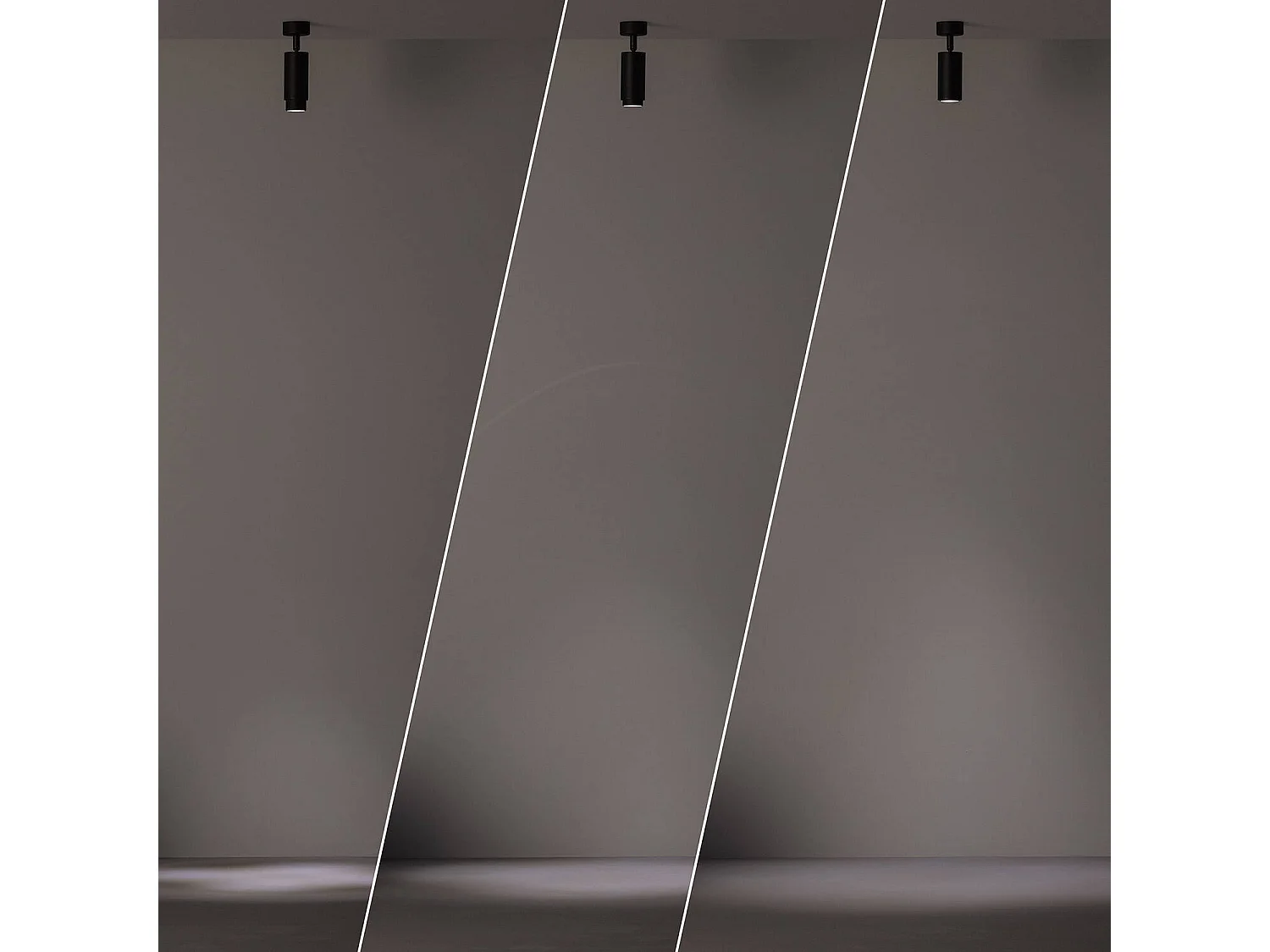 Spot à Douille en Saillie Ágata Multiangle 10-50º pour Ampoule GU10 Noir