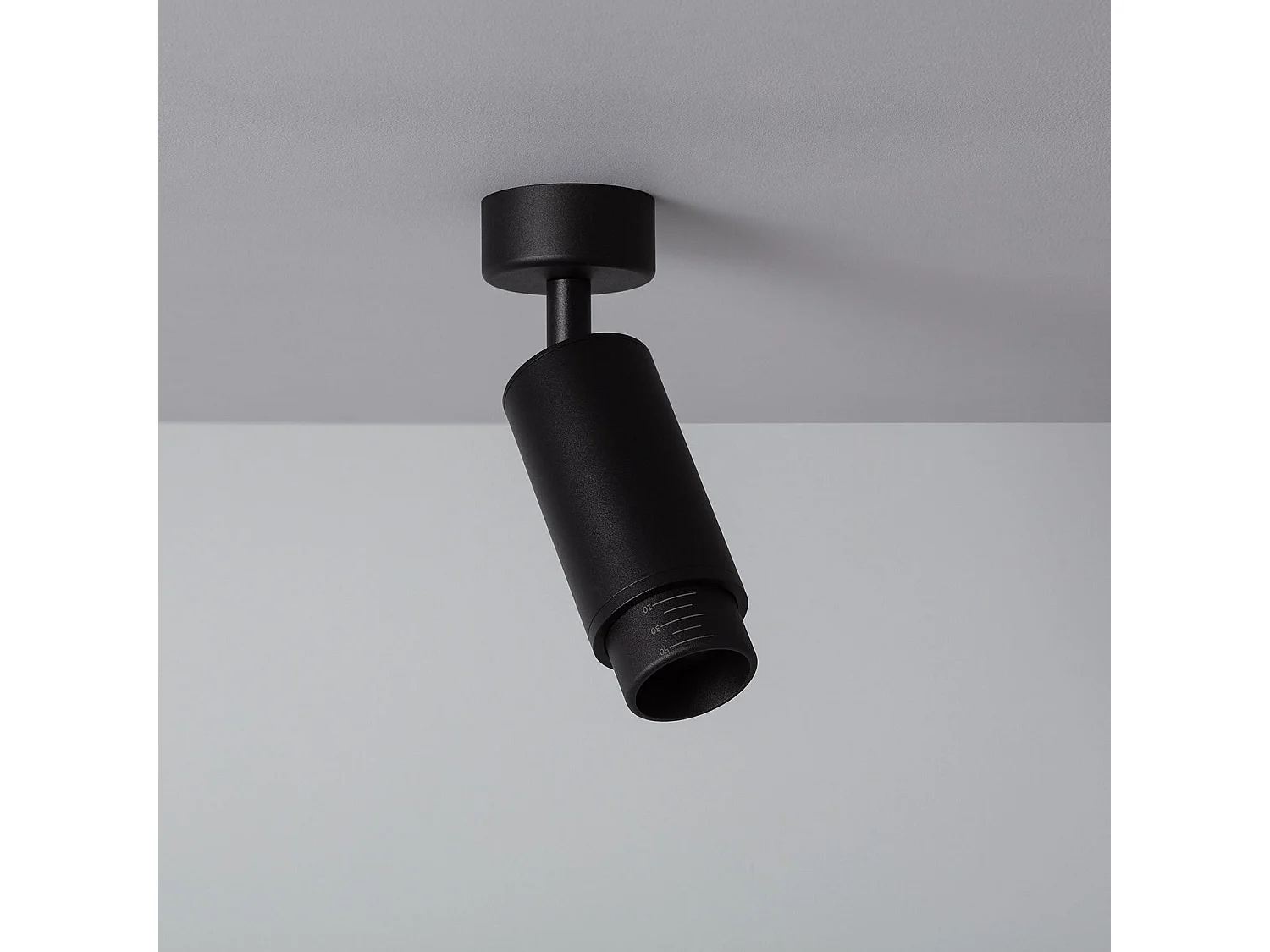 Spot à Douille en Saillie Ágata Multiangle 10-50º pour Ampoule GU10 Noir