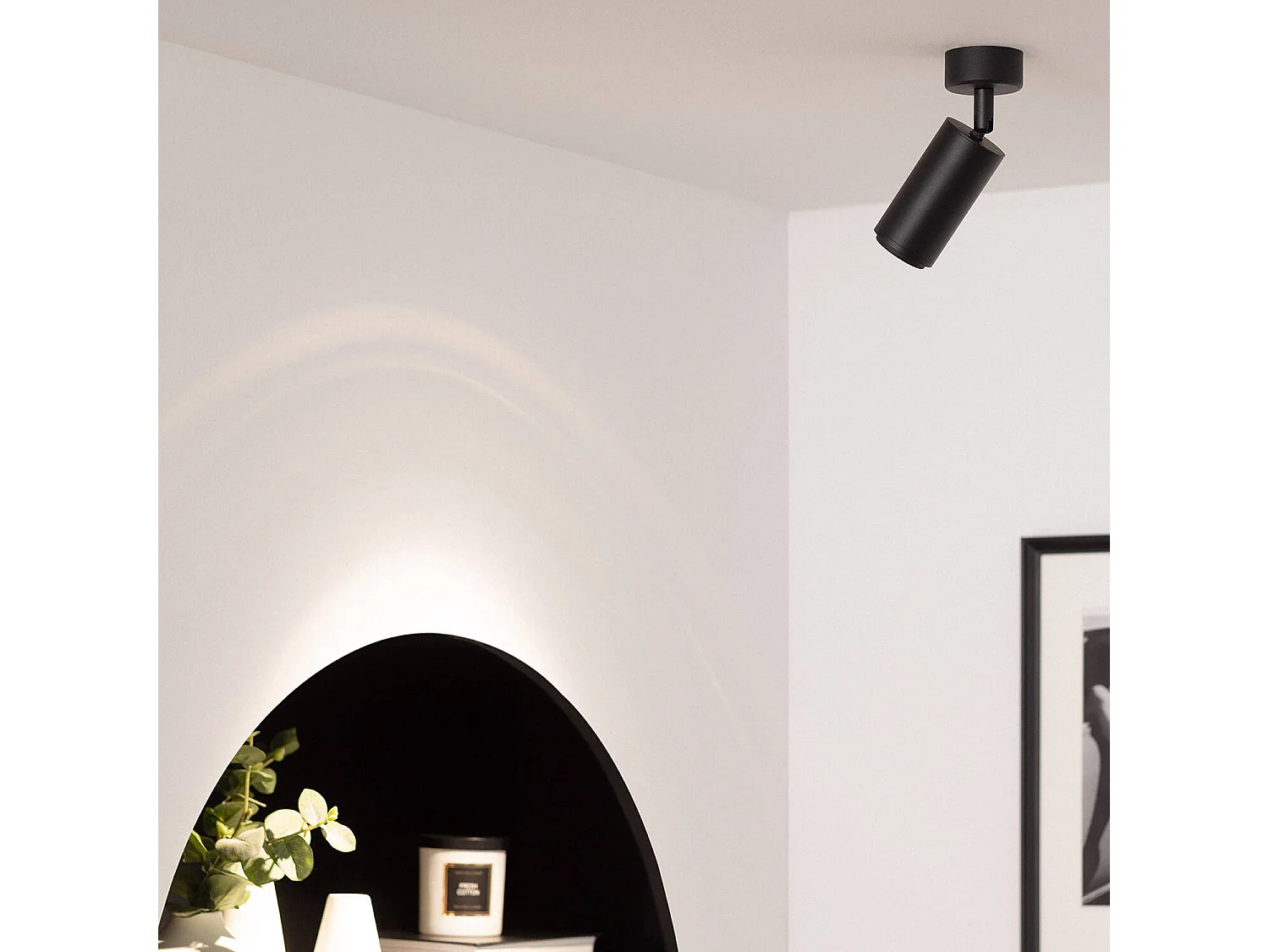 Spot à Douille en Saillie Ágata Multiangle 10-50º pour Ampoule GU10 Noir