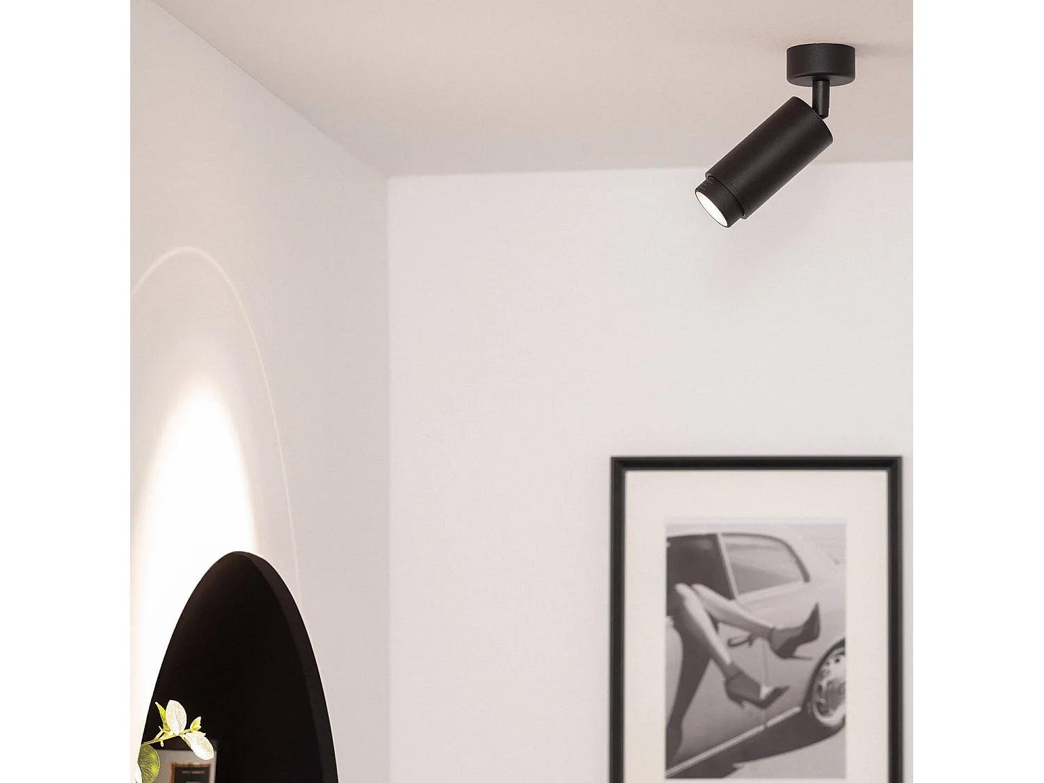 Spot à Douille en Saillie Ágata Multiangle 10-50º pour Ampoule GU10 Noir