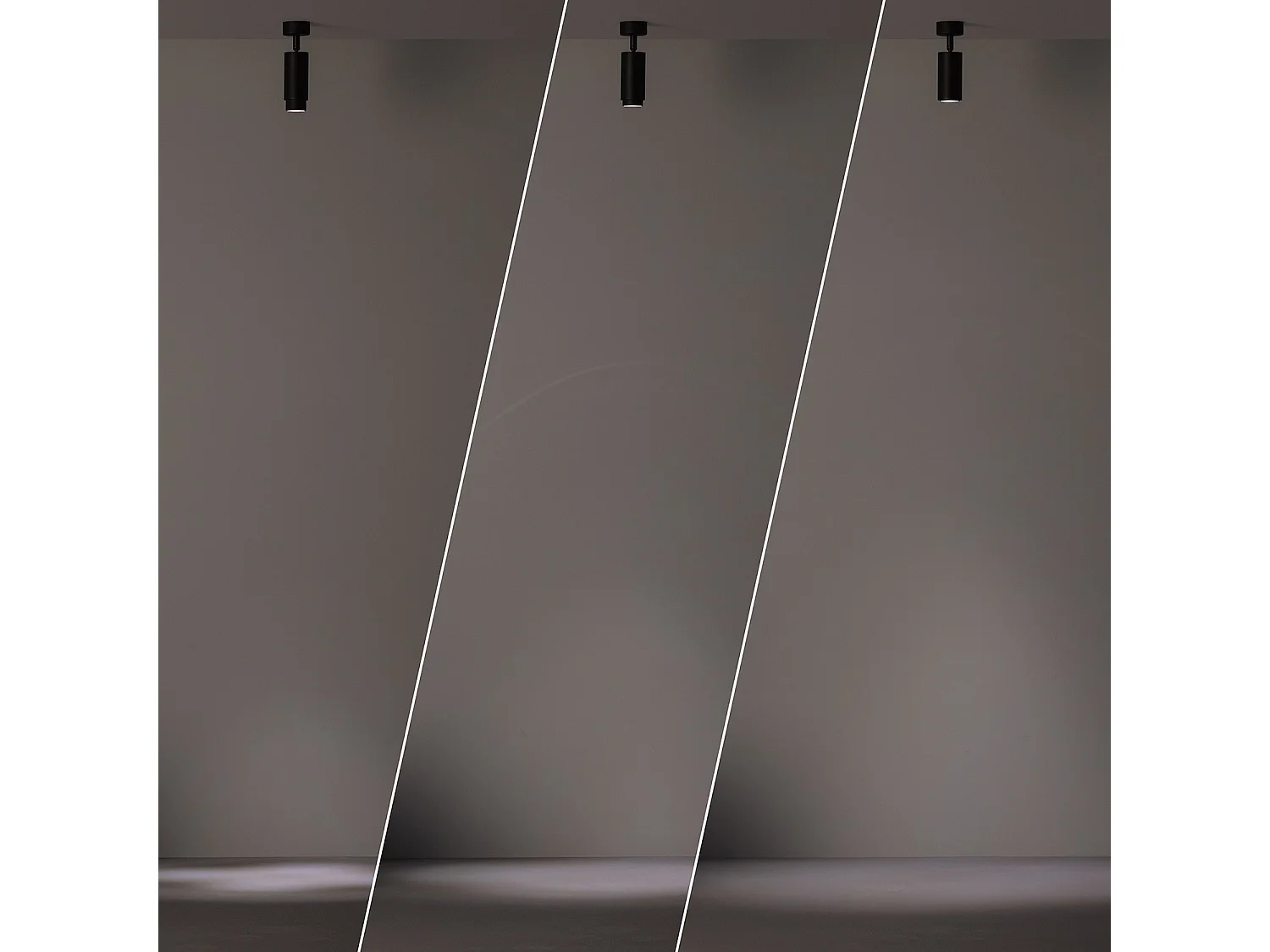 Spot à Douille en Saillie Ágata Multiangle 10-50º Aluminium pour Ampoule GU10  Noir