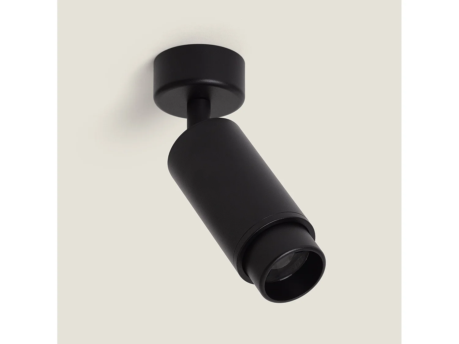 Spot à Douille en Saillie Ágata Multiangle 10-50º Aluminium pour Ampoule GU10  Noir