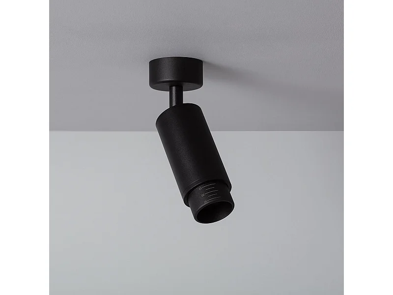 Spot à Douille en Saillie Ágata Multiangle 10-50º pour Ampoule GU10 Noir