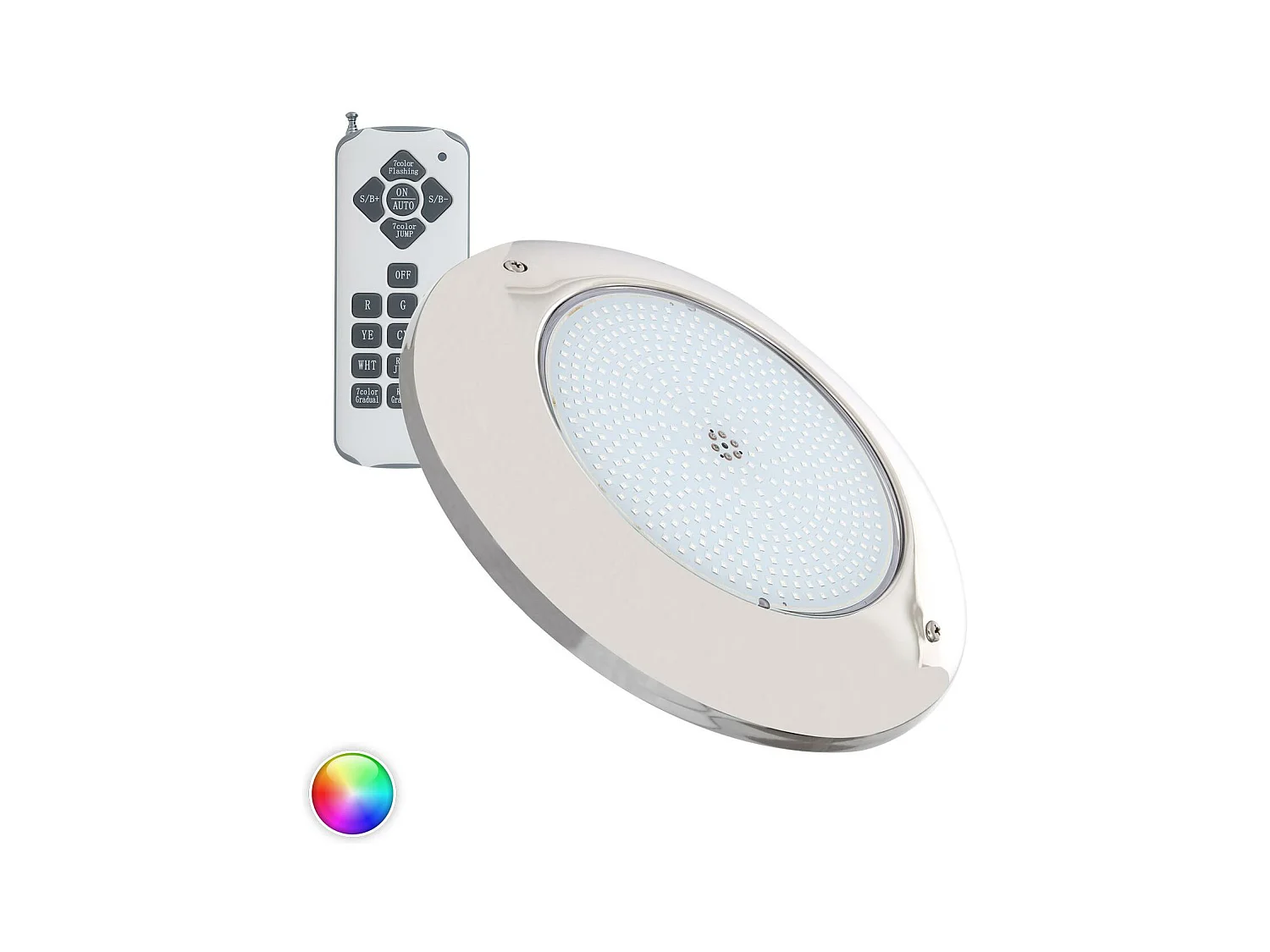 Spot LED Piscine en Saillie Inox RGB Submersible 12V AC IP68 35W  Non RGB