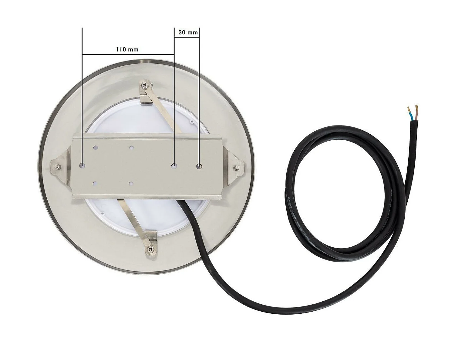 Foco Piscina Superficie LED RGB Sumergible 12V AC IP68 Acero Inoxidable 35W No RGB
