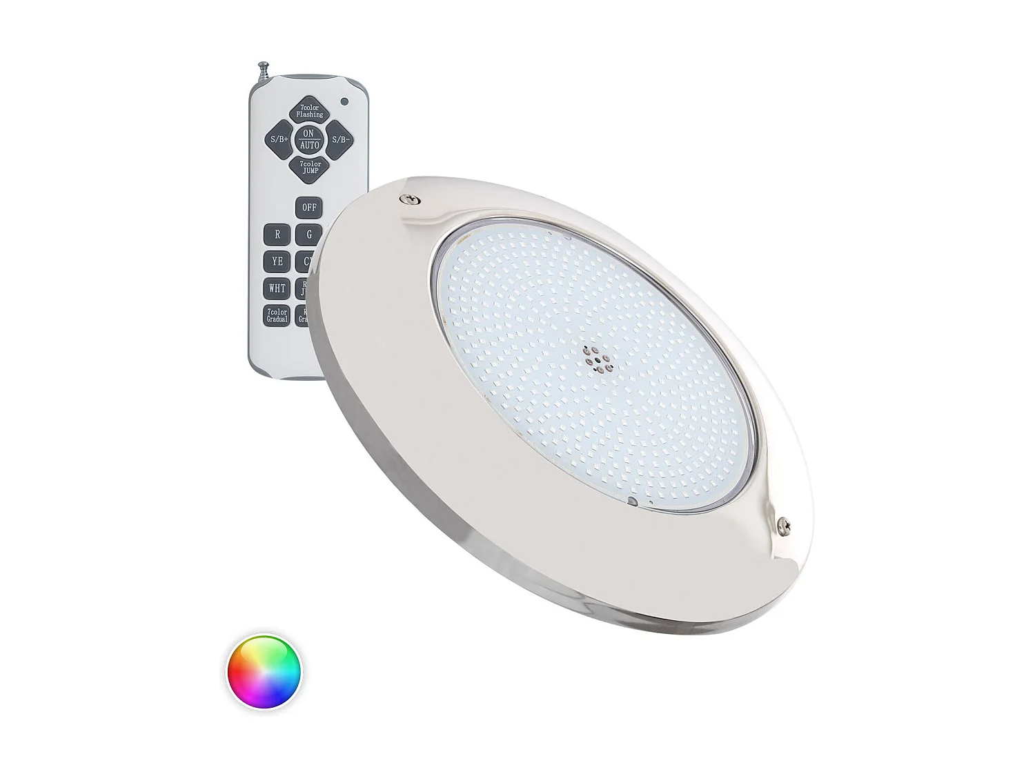 Spot LED Piscine en Saillie Inox RGB Submersible 12V AC IP68 35W  Non RGB
