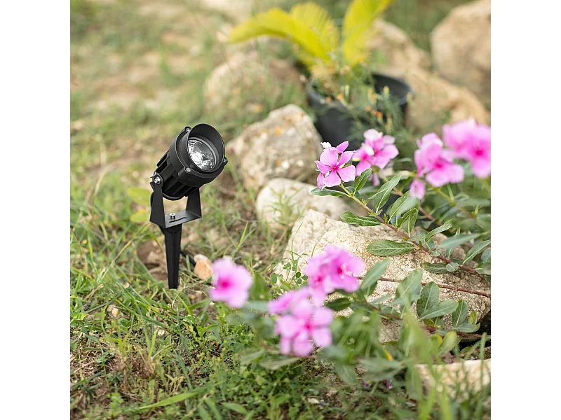 Faretto per Esterno LED RGB 10W con Picchetto Vetusta RGB