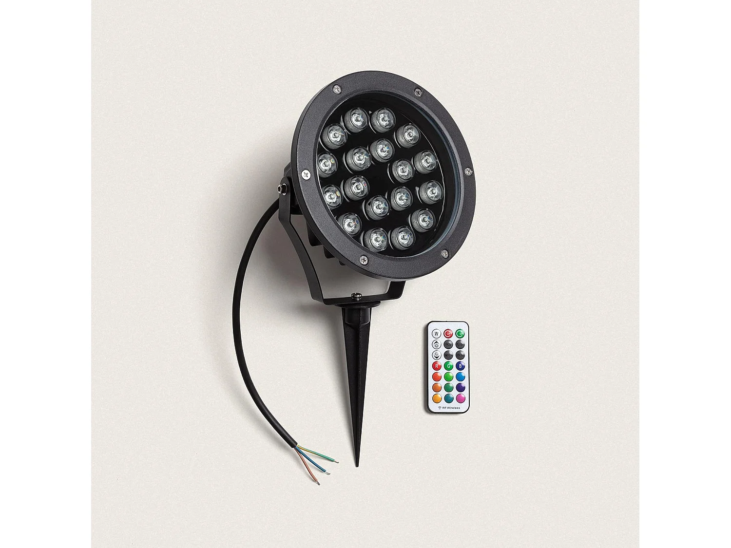 Spot Extérieur LED 18W RGB Colmar sur Piquet  RGB