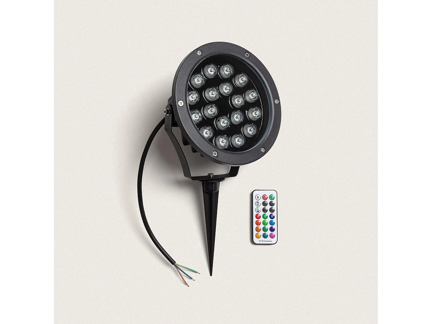 Spot Extérieur LED 18W RGB Colmar sur Piquet  RGB