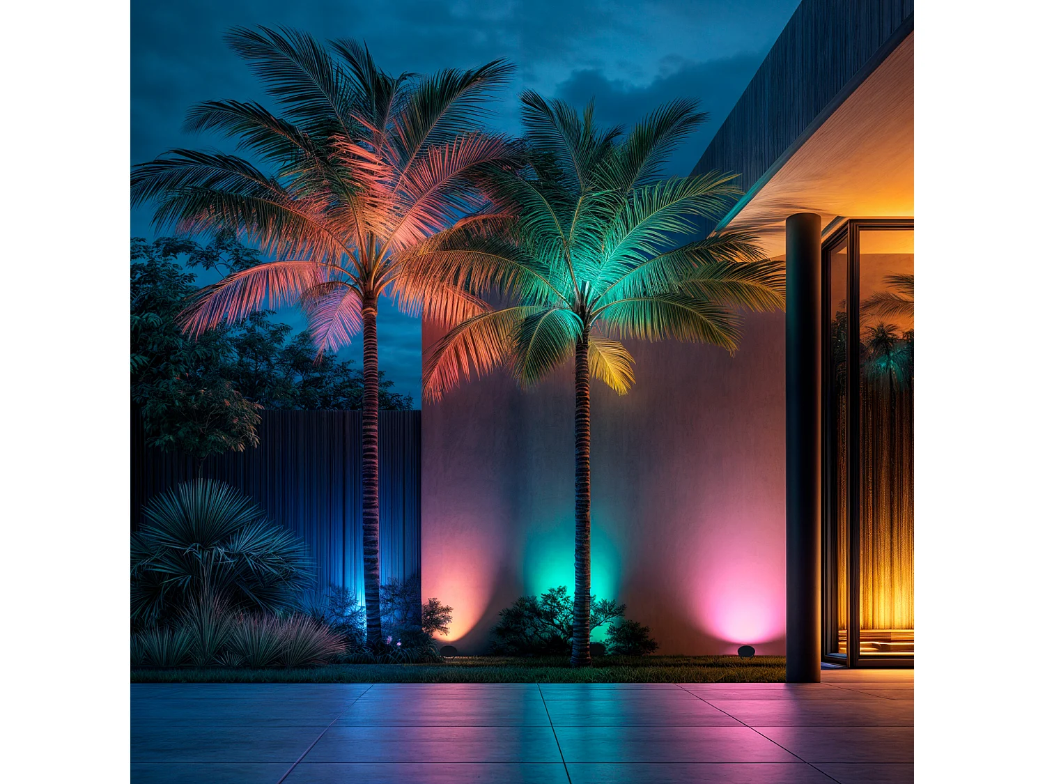 Spot Extérieur LED 18W RGB Colmar sur Piquet  RGB