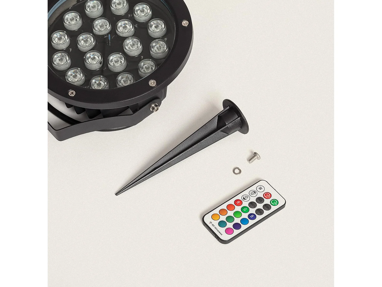 Foco Exterior LED 18W IP67 con Pincho Colmar RGB RGB