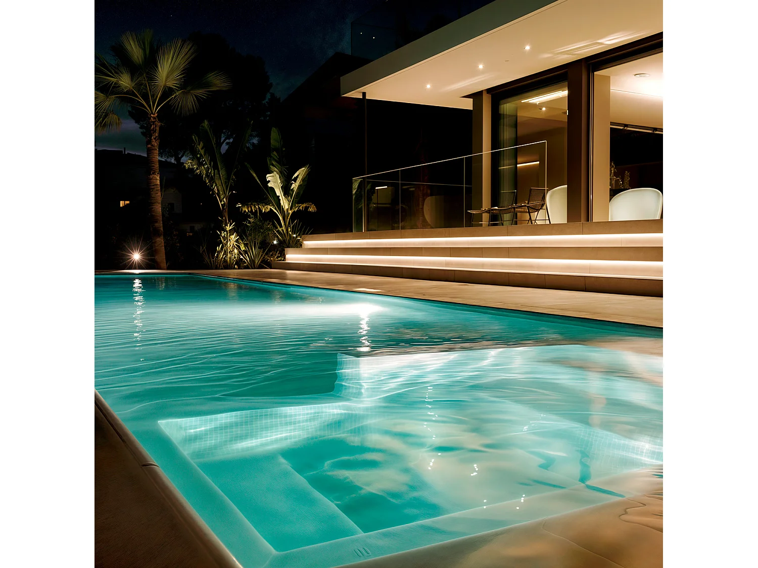 Spot LED Piscine en Saillie Inox RGBW Submersible 12V DC IP68 24W  RGBW