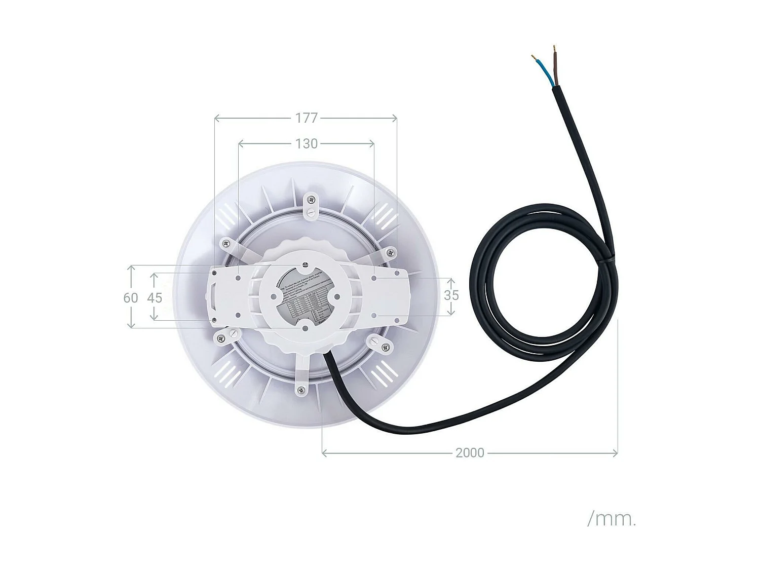 Spot LED Piscine en Saillie RGB Submersible 12V AC IP68 20W  RGB