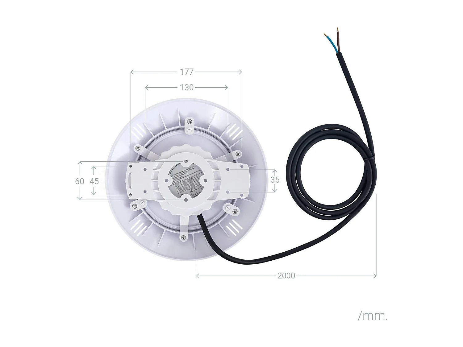 Foco Piscina Superficie LED RGB Sumergible 12V AC IP68 20W RGB