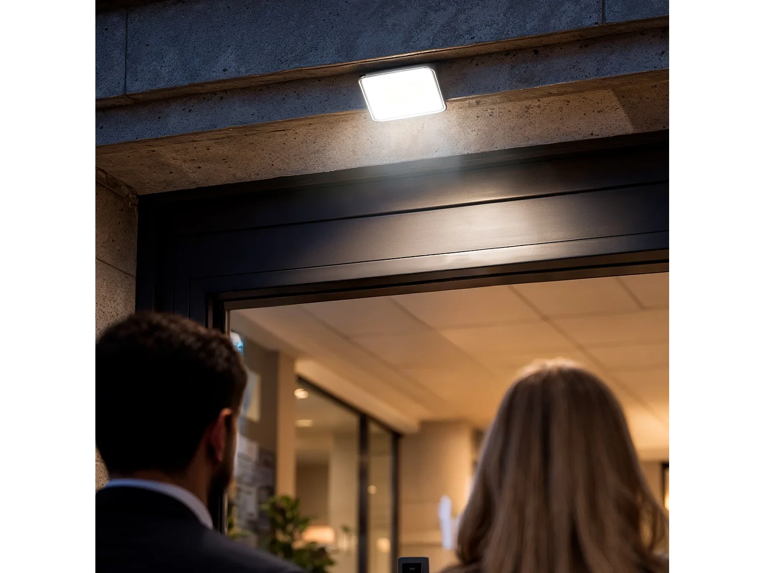 Proiettore LED Slim 10W 120lm/W IP65 Vetro Bianco Bianco Naturale 4000K