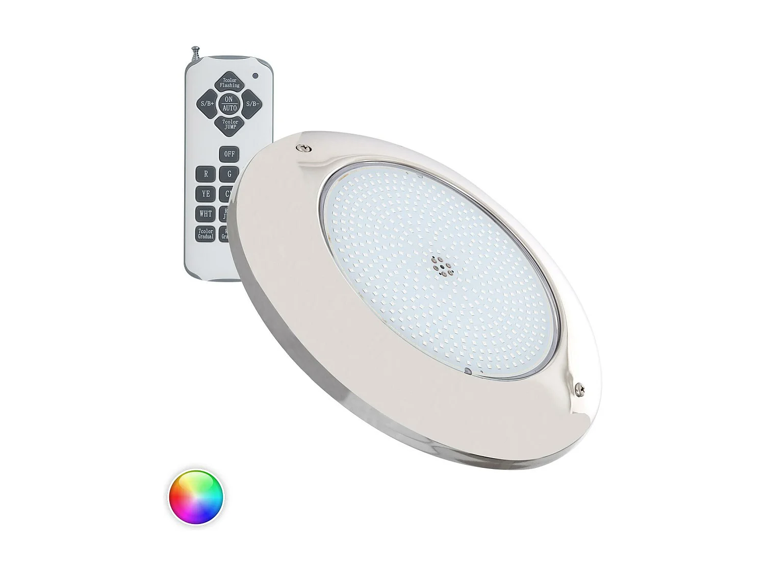 Spot LED Piscine en Saillie Inox RGB Submersible 12V AC IP68 35W  Oui RGB