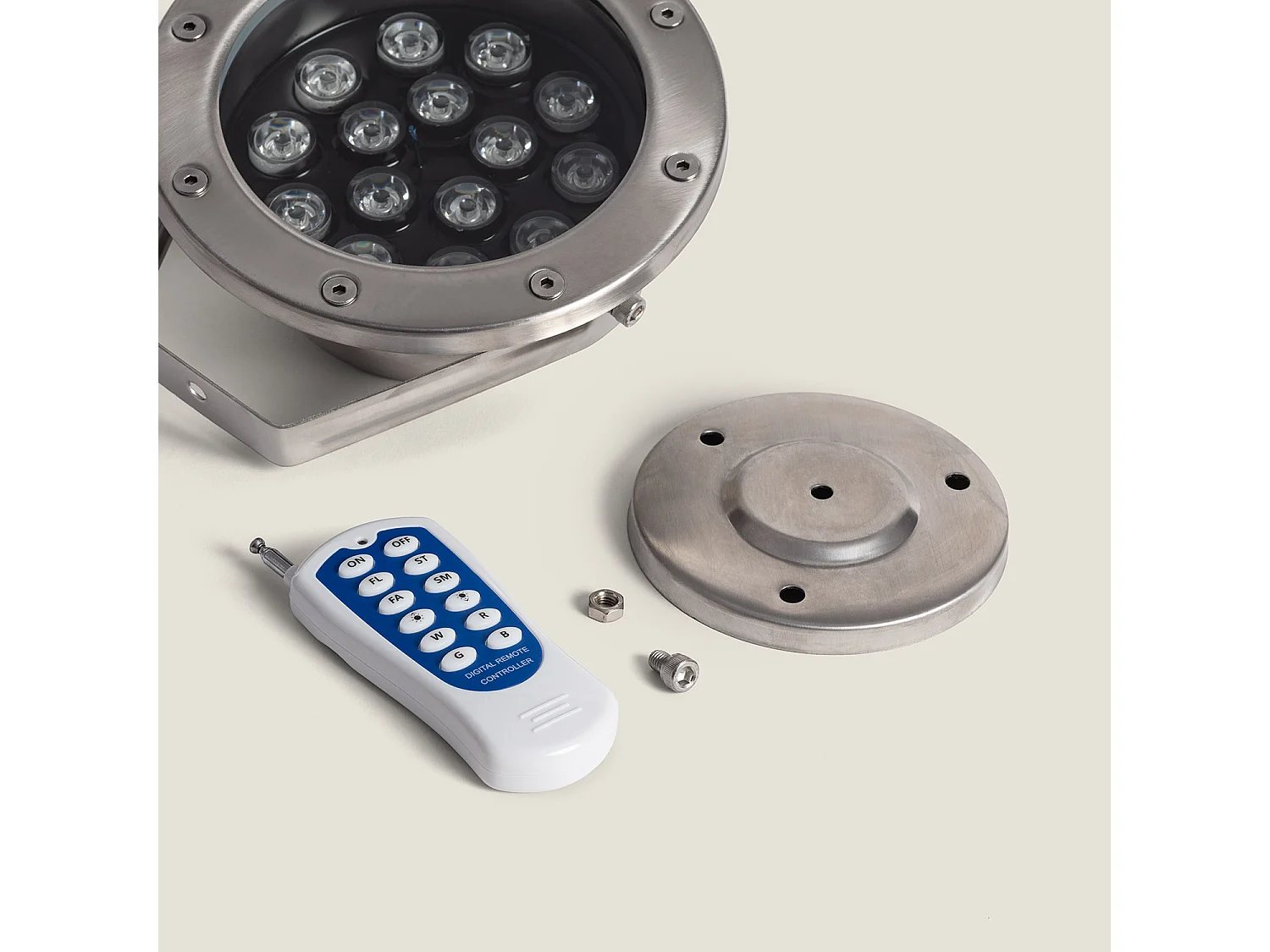 Foco Sumergible LED RGB 15W Superficie 24V DC IP68 RGB