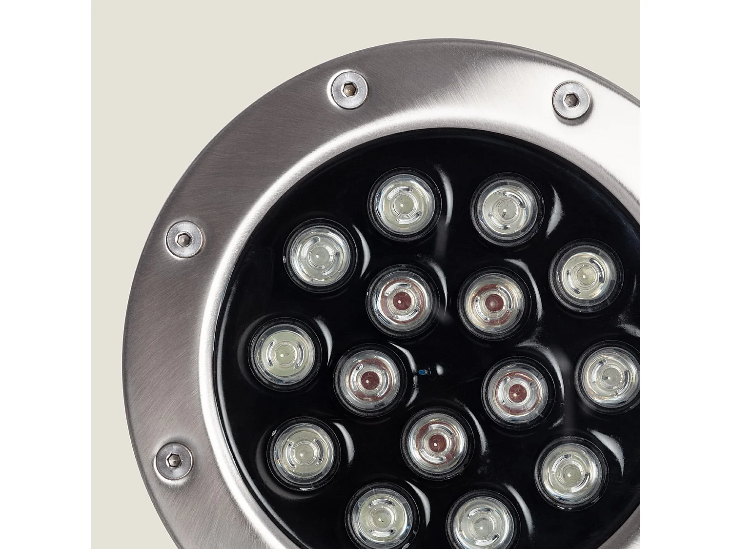 Spot LED RGB Fixation au Sol 24V 15W Submersible IP68 RGB