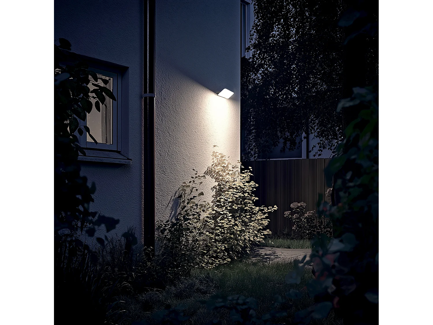 Proiettore LED Slim 50W 120lm/W IP65 Vetro Bianco Bianco Naturale 4000K