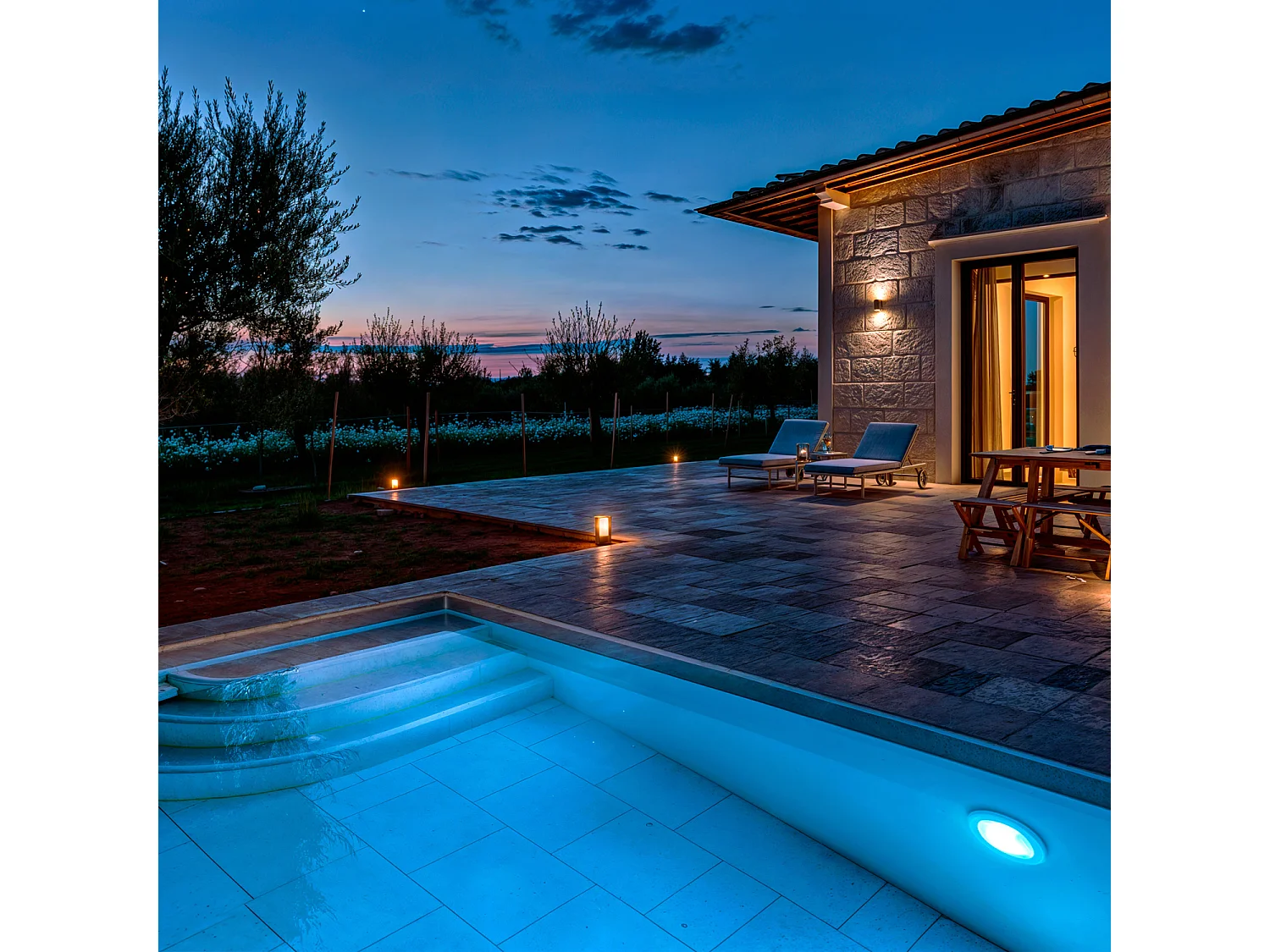 Spot LED Piscine en Saillie RGBW Submersible 12V DC IP68 35W  RGBW