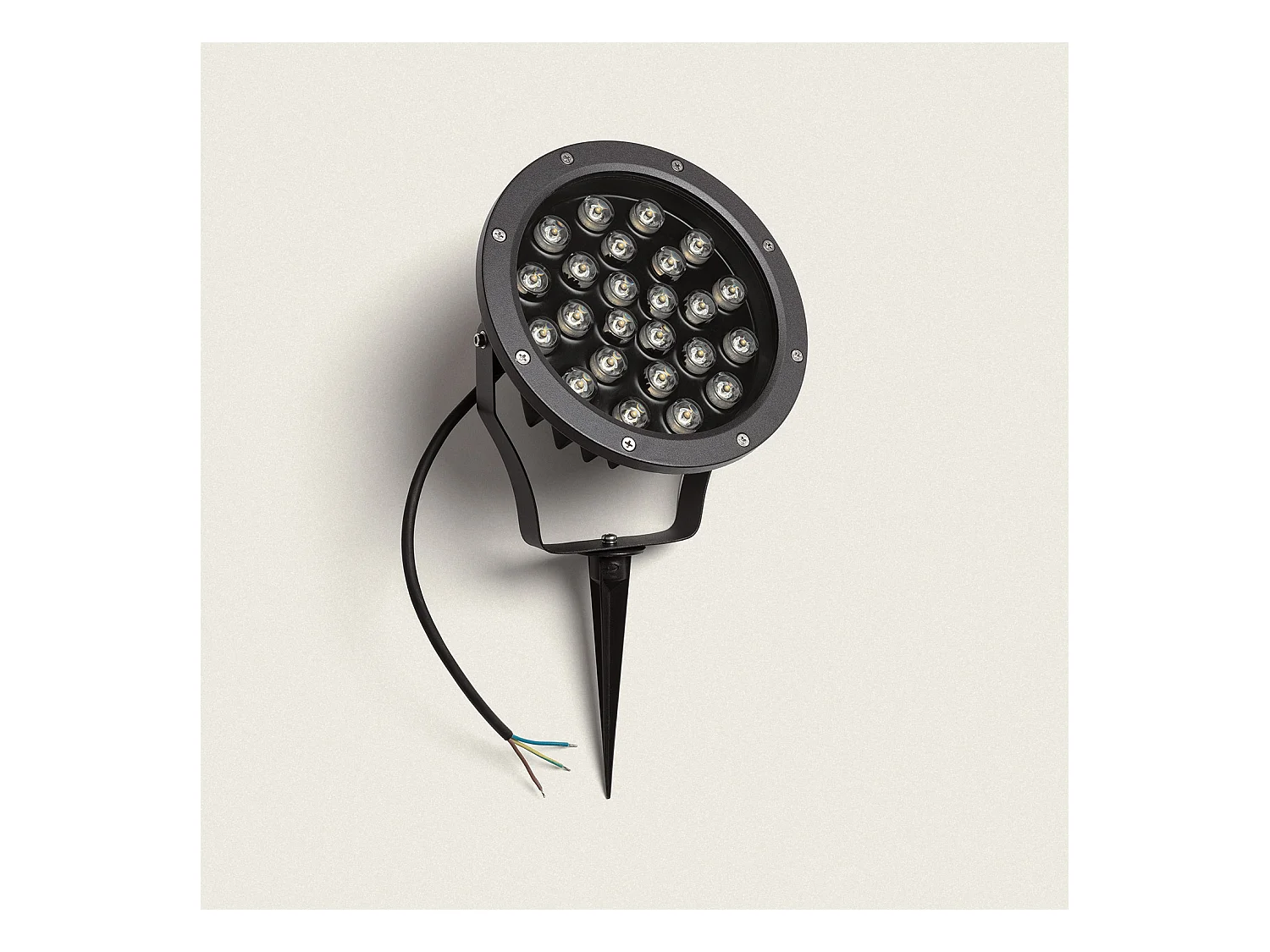 Spot Extérieur LED 24W IP67 Colmar sur Piquet 3000K Blanc chaud